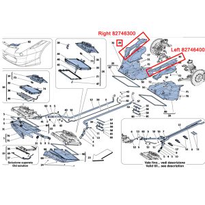 For Ferrari 458 Italian Spider Left Brake Cooling Duct OEM 82746400