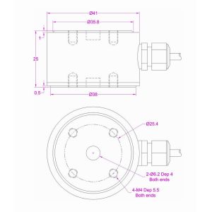 Cylindrical Compression Load Cell 1000kg Column Type Compressive Load Cell