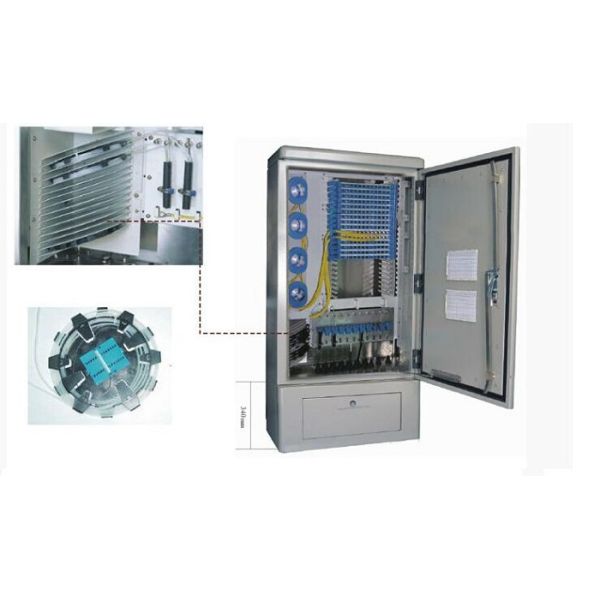 576 FDH Fiber Optic Junction Box , IP65 Outdoor Optical Cross Connection Cabinet