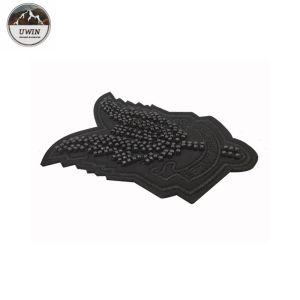 3D Black Beaded Applique Patches / Custom Sew On Patches For Handbag / Pillow