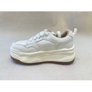 Heightening White Trainers Women Pigskin Insole Ladies Trainers