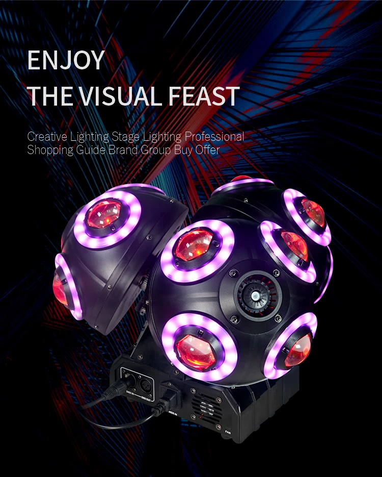 Outdoor LED Moving Head Lights with Disc Ball Party Birthday Function DMX Disco Lights