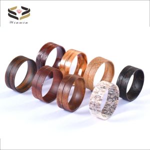 Wedding Must-Have 6mm 8mm Natural Deer Antler Ring Core Blanks For Inlay Comfort