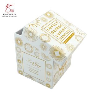 OEM CMYK Printed Matte Luxury Candle Packaging Box Handmade