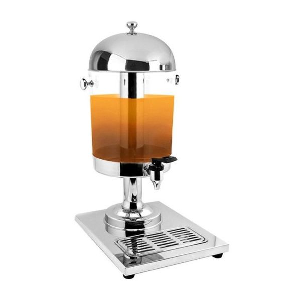 3-Head Beverage Dispenser 3 x 8.0Ltr Polycarbonate Container Stainless Steel Domed Lid Drip Free Spout