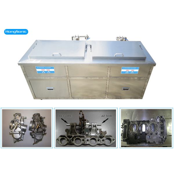 Double Tank Ultrasonic Automotive Parts Cleaner 3 Phases Ultrasonic Cleaning
