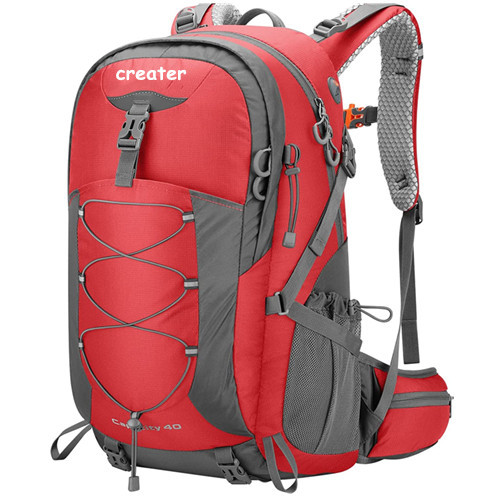 40L Ripstop Nylon Outdoor Waterproof Hiking Backpack With Rain Cover