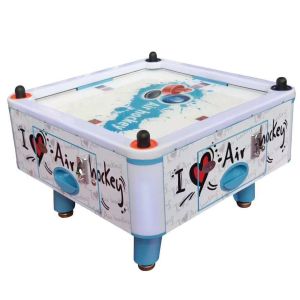 Fiberglass Coin Operated Air Hockey Table plastic Material With Mitsubishi Plate