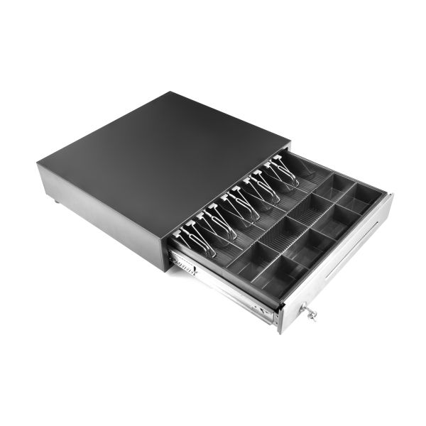 Buy USB / RS232 Heavy Duty Metal Drawer , 10.8 KG 8 Coin Pos Cash Box Adjustable Dividers 460E at wholesale prices