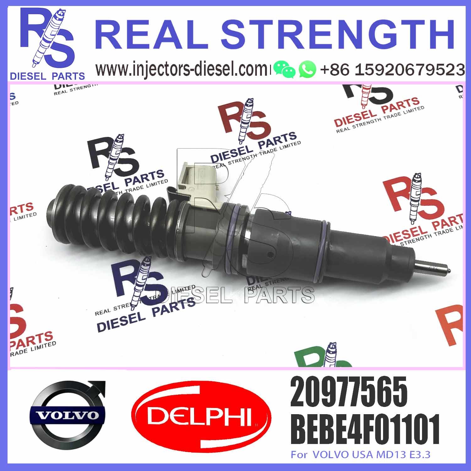 Diesel Fuel Common Rail Injector 21244717 BEBE4F01102 20977565 For E3.3 E3.4 E3.5