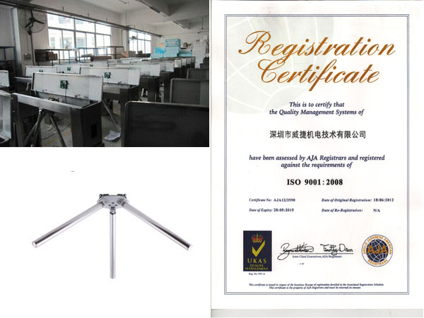 DC12V Security Systems Pedestrian Access Control Turnstile Gate For Bus Station