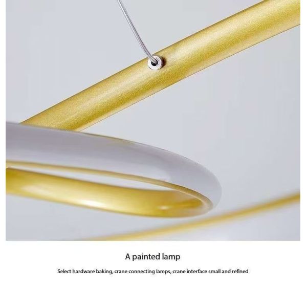 Retro lighting deluxe room bedroom aluminum chandelier Home decoration acrylic material LED ceiling light