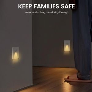 Wall Mounted Night Light USB Outlet 20A 2700K Tamper Resistant