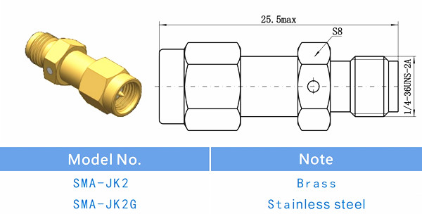 SMA Male to Male Adapter Gold Plated Brass RF Adapter for Communication