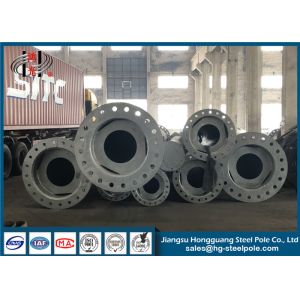 NEA Standard Polygonal Transmission Steel Tubular Pole Overlap / Flange