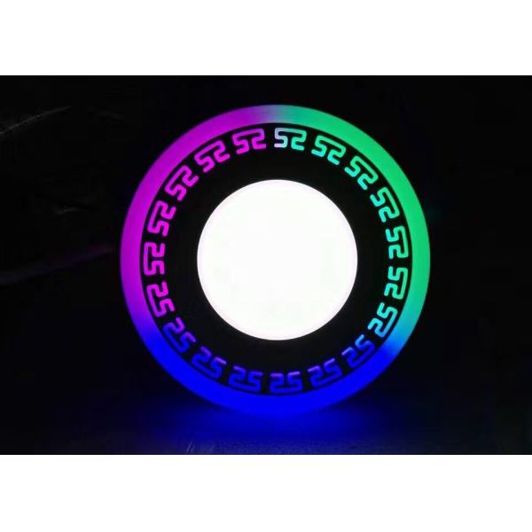 Led Round Ceiling Light Blue + White , Commercial Ceiling Lights For Shopping