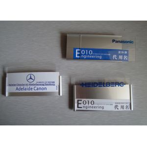 Reusable Magnetic Blank Name Tag Badges Acrylic Transparent Custom Size