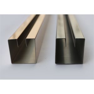 China Mirror Finish Gold Stainless Steel Angle U Shape Trim 316 304  for wall  ceiling door frame border furniture decoration on sale