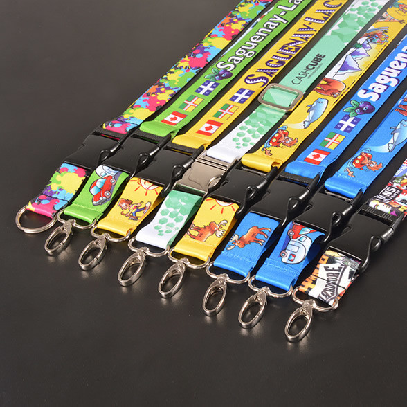 Buy Dye-Sublimated Lanyard with Slide Release Premium Name Tag Badge Holders with Lanyards at wholesale prices