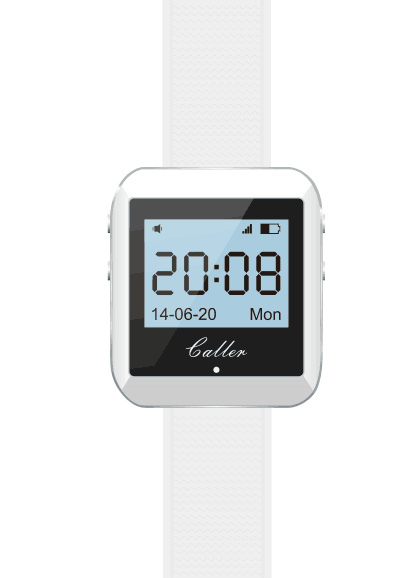 Hot sell wireless restaurant waiter rechargeable wrist watch pager