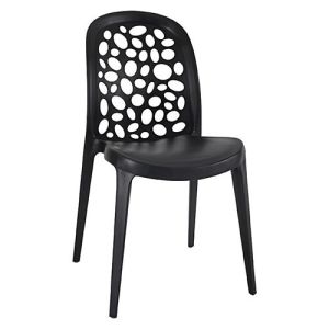 Outdoor Modern Restaurant Plastic Stacking Chairs PP Dining Upholstered