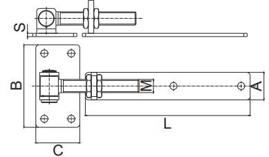 Farm Fence Gate Hinges Adjustable Steel Q235 Iron