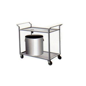 Kitchen Leftover Stainless Steel Serving Trolley / Collected Cart CE ROHS