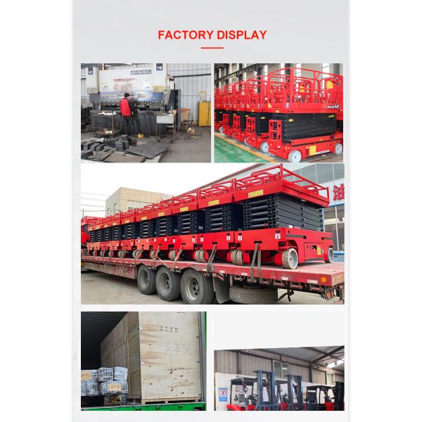 High Quality4m 6m 8m 10m 12m 14m 320Kg Capacity Electric Mobile Scissor Lift Manlift Mobile Platform Rough Terrain