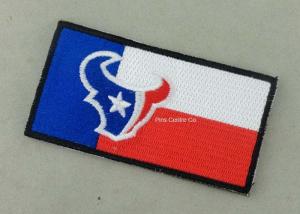 China Heat Cut Custom Embroidery Patches with Hot Melt Adhesive 8 - 100 mm Size on sale China Heat Cut Custom Embroidery Patches with Hot Melt Adhesive 8 - 100 mm Size on sale