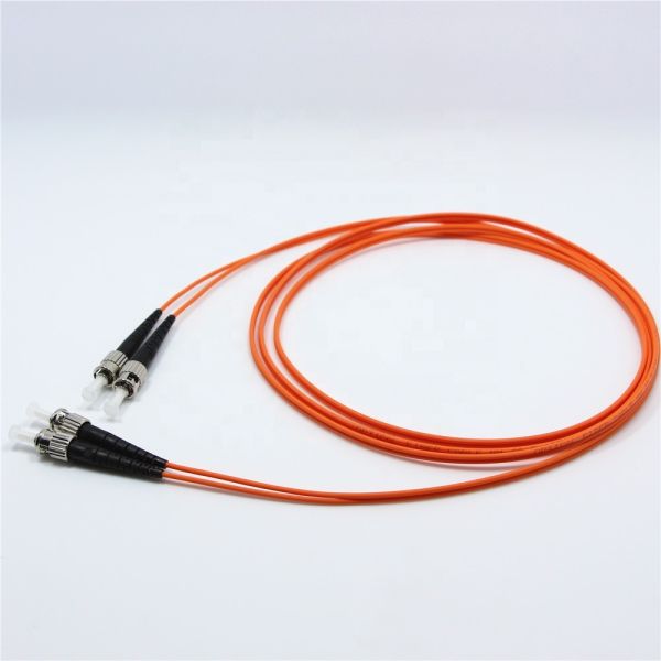ST To ST Duplex Multimode Fiber Optic Network Cable OM1/OM2 LSZH Jacket