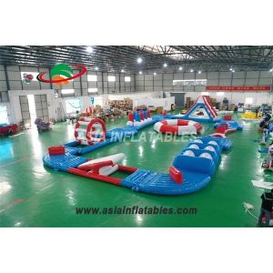 Mobile 20 X15M Inflatable Aquatic Sport Park Logo Printed