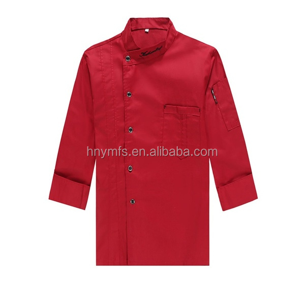 Hot Fashion Chef Uniform Pure Color Restaurant Bar Uniforms Chef Jacket for Hotel