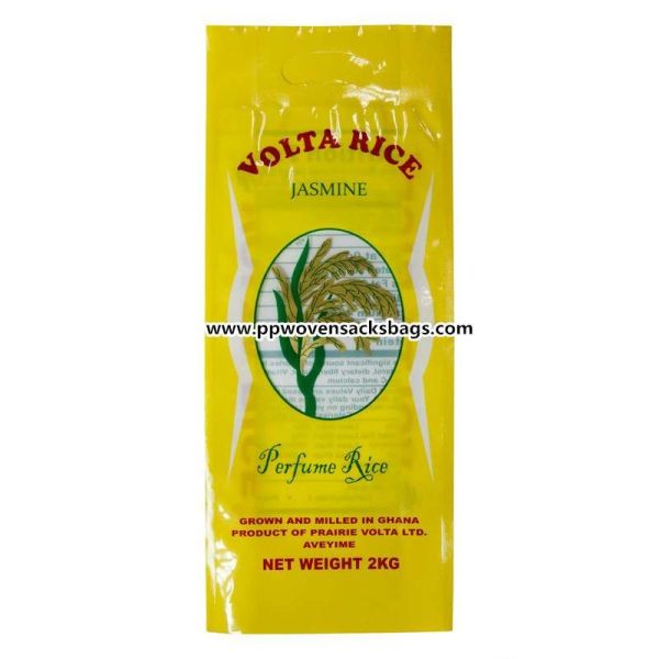 Customized Printed PP Nylon Food Packaging Bags for Rice / Seeds / Flour 50 x 84