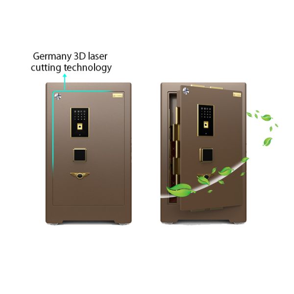 Solid Steel Commercial Safe Box Semiconductor Fingerprint Biometric Zinc Alloy Handle