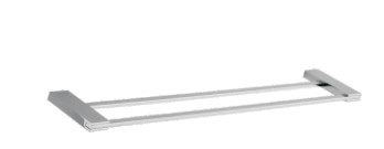 Double towel rail&bar85309-Square &Brass+SS304&Chrome color & Bathroom Accessory