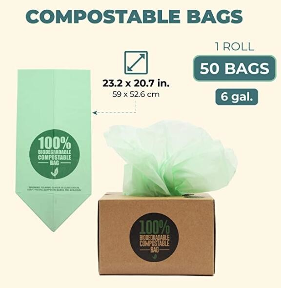 100% Environment Friendly Compostable Cornstarch Garbage Bags, GUARANTEED LOWEST