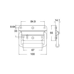 Mini Sprung surface handle, MS-H1033Z,Rohs