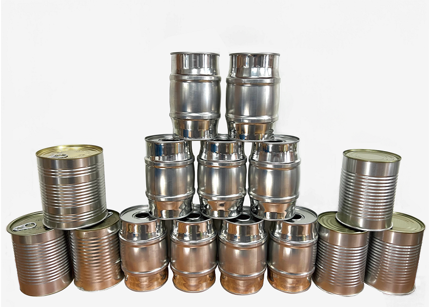 Custom Packing Milk Powder Can Oil Tin Can Food Can With Plastic Cap 0.25mm Thickness