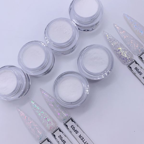 Factory Custom Private Label Pink Color Dip Powder Glitter Acrylic Powder