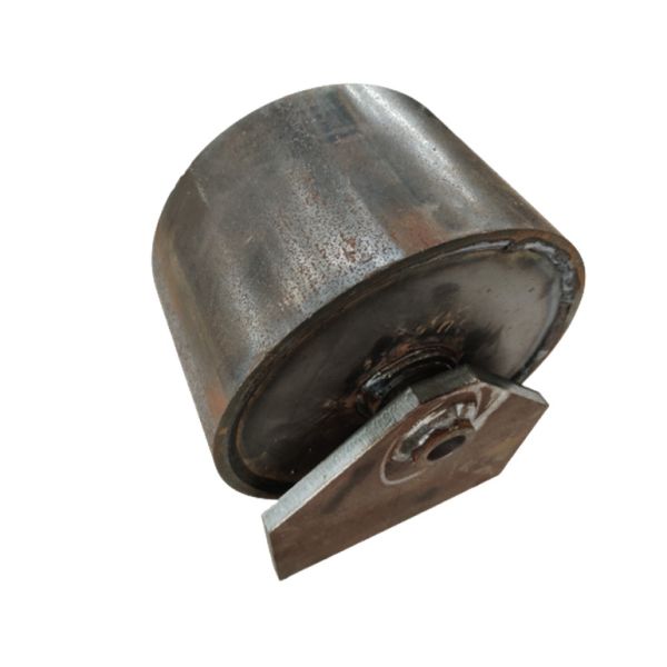 Buy Black Roll Off Container Wheels With Bracket Dumpster Roller at wholesale prices