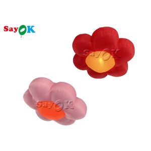 Custom 1.5m 2m 190T Artificial Inflatable Lighting Flower