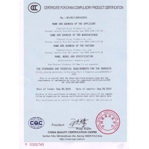 TIMETECH GLASS Certifications