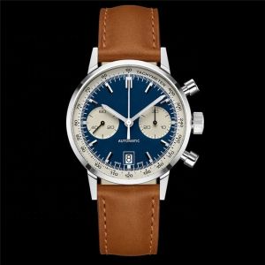 China OEM Leather Strap Wrist Watch 10ATM Gents Chronograph Leather on sale