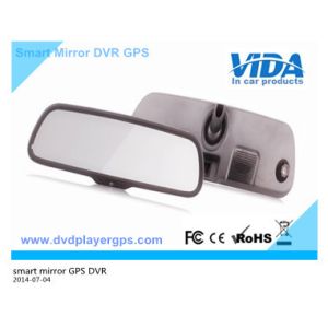 5"HD Capacitive TFT Panel Mirror GPS Navigation Built in DVR Function+Blue Glass