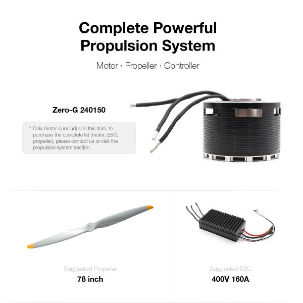400V 240150 220KG Thrust High Thrust Brushless DC Motor For Unmanned Aircraft