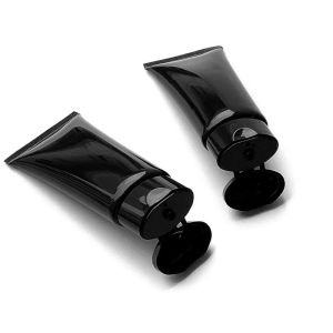 China Black Electroplate 50ml Cosmetic Empty Hand Cream Tubes Hot Stamping on sale
