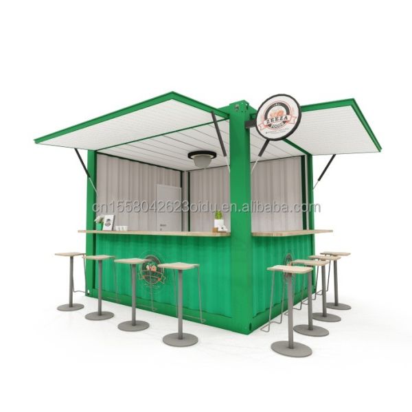 10ft and 20ft Container Coffee Shops with Aluminum Alloy Windows Portable Pop Up