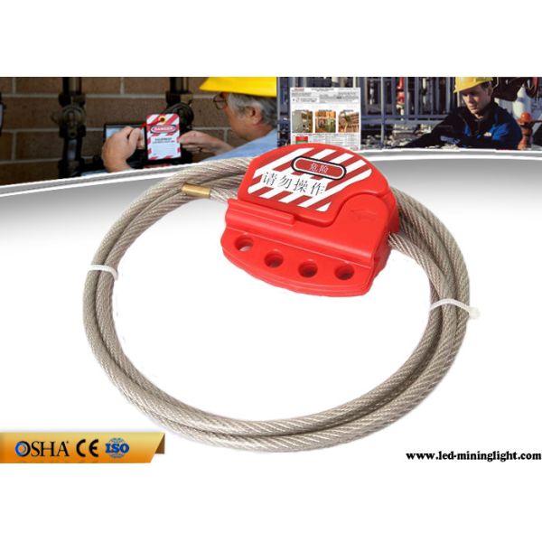 Buy Cable Safety Lock Out 1.8M Adjustable Length Stainless Steel Material at wholesale prices
