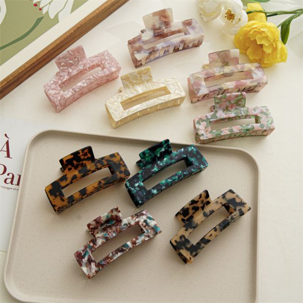 Acetic acid large hair grab clip accessories catch ponytail clip simple temperament headwear manufacturers wholesale