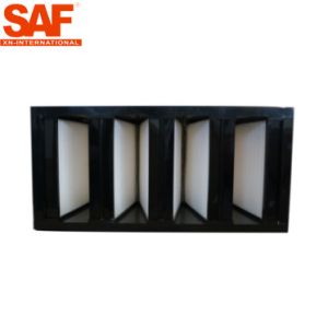 Hot Melt Beads Spacer V Form Filters F8 Medium Efficiency With Glass Fiber Media